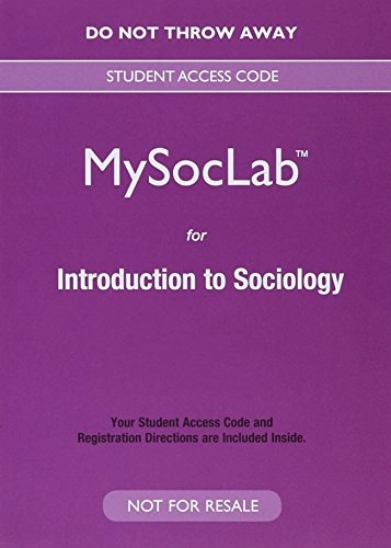 NEW MyLab Sociology for Introduction to Sociology -- Valuepack Access Card; Pearson Education; 2015