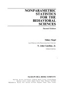 Nonparametric statistics for the behavioral sciences; Sidney Siegel; 1988