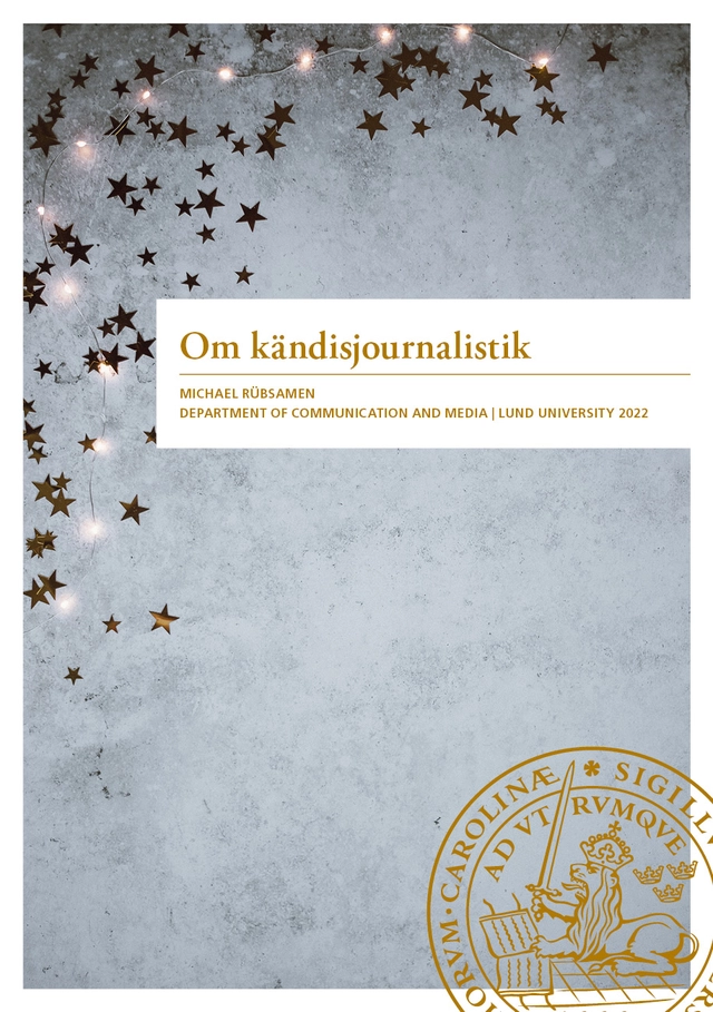 Om kändisjournalistik; Michael Rübsamen; 2022