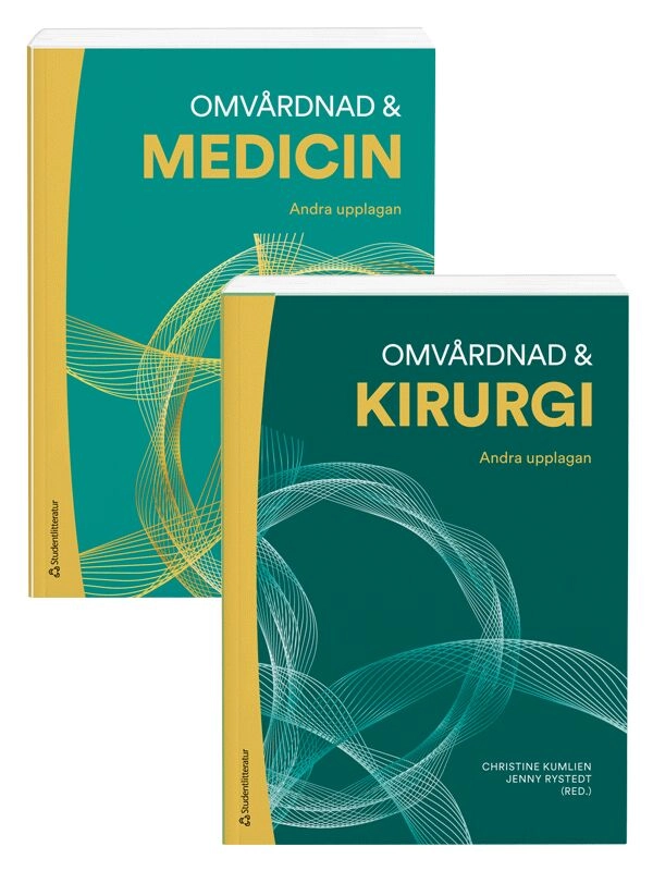Omvårdnad medicin & kirurgi (paket); Anna Ekwall, Anna M Jansson, Jenny Lundmark Rystedt, Christine Kumlien, Sara Adolfsson, Martin Almqvist, Malin Andersson, Eva Angenete, Valentina Bala, Bo-Michael Bellander, Mariette Bengtsson, Per Bergenzaun, Emelie Bergstrand, Kaisa Bjuresäter, Katarina Björses, Katja Stenström Bohlin, Ingrid Bolmsjö, Per Bosemark, Ola Bratt, Jeanette Bäcklund, Anna Börjesson, Eva Carlsson, Maria Cornelius, Hanna de la Croix, Marita Dalvindt, Karl Dreja, Eva Drevenhorn, Ylva Tiblom Ehrsson, Mikael Ekelund, Mirjam Ekstedt, Peter Elbe, Carina Elmqvist, Einar Eriksson, Cecilia Follin, Anna Forsberg, Anders Frid, Susanne Georgsson, Magdalena Annersten Gershater, Anders Gottsäter, Agneta Gånemo, Louise Hafsten, Camilla Hage, Annette Holst Hansson, Ami Hommel, Karin Pukk Härenstam, Gabriella Isma, Nazim Isma, Kjell Ivarsson, Jenny Jakobsson, Linda Jensen, Marie Joelsson, Ann-Cathrin Jönsson, Anneli Jönsson, Charlotte Kerrén, Daniel Klintman, Jenny Klintman, Göran Laurell, Mikael Lehtihet, Annette Lennerlin; 2022