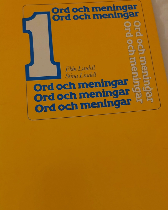 Ord och meningar; Stina Lindell; 1978