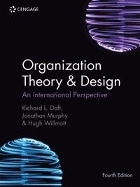 Organization theory & design : an international perspective; Richard L. Daft, Jonathan Murphy, Hugh Willmott; 2020