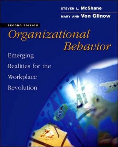 Organizational Behavior with PowerWeb and Student CD; Von Glinow Mary Ann Mcshane Steven L.; 2002