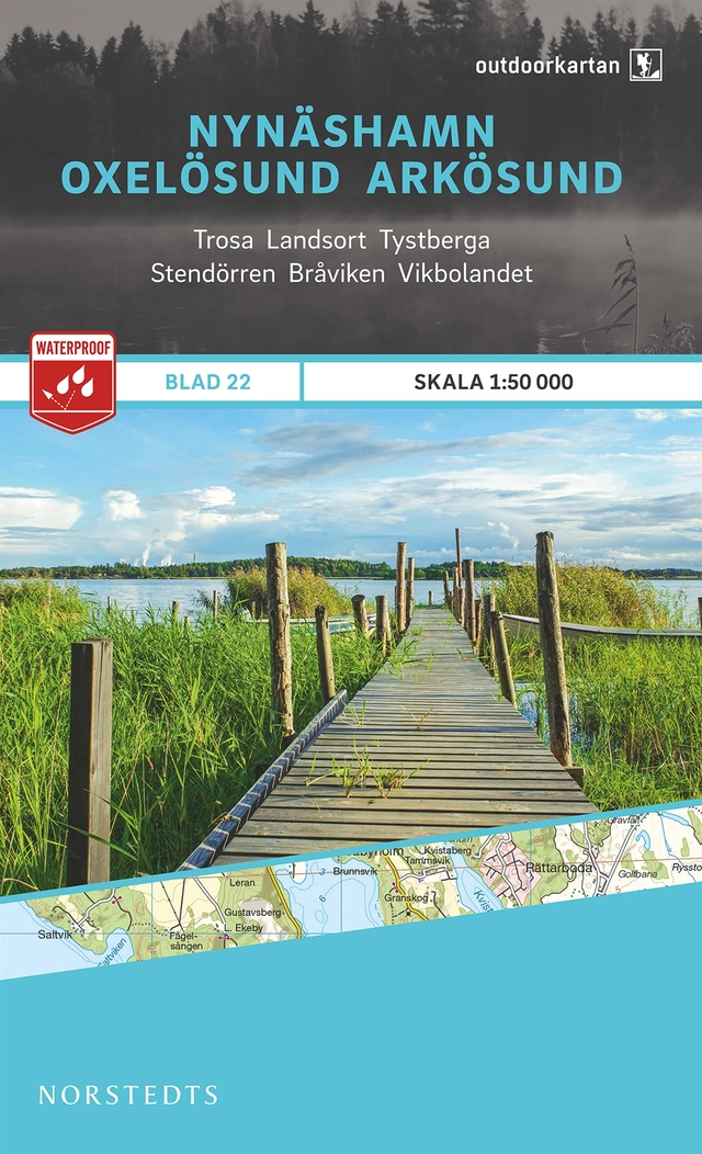 Outdoorkartan Nynäshamn Oxelösund Arkösund : Blad 22 skala 1:50000; Norstedts kartor,; 2015