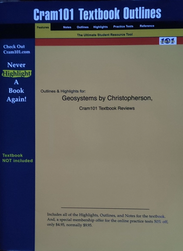 Outlines & Highlights for: Geosystems by Christopherson Cram101 Textbook Reviews; Christopherson; 2007