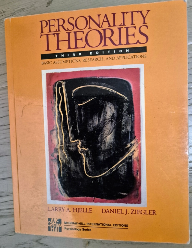 Personality theories : basic assumptions, research, and applications; Larry A. Hjelle; 1992