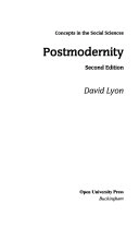 Postmodernity; David Lyon; 1999