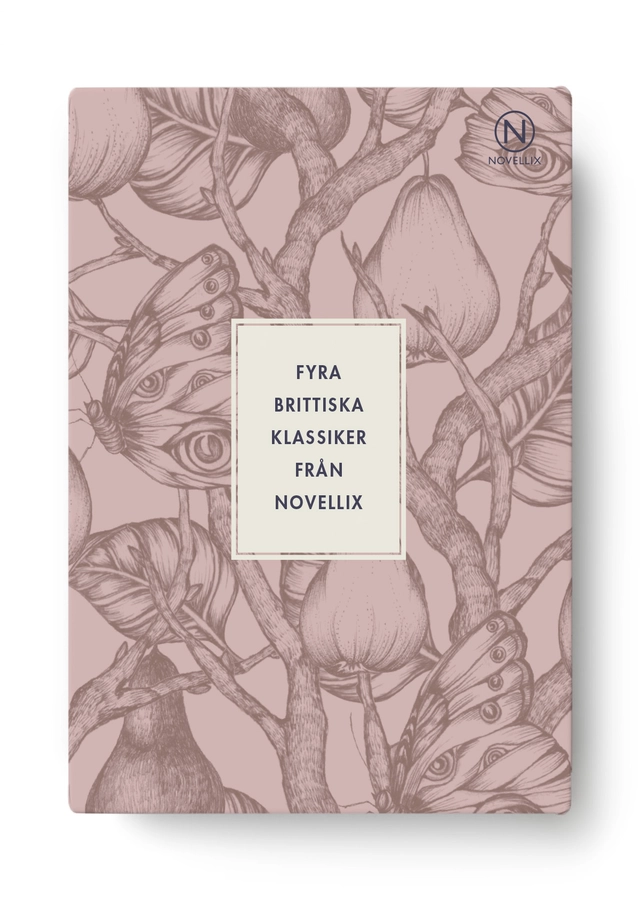 Presentask med fyra brittiska klassiker; Virginia Woolf, D. H. Lawrence, Charles Dickens, Katherine Mansfield; 2016