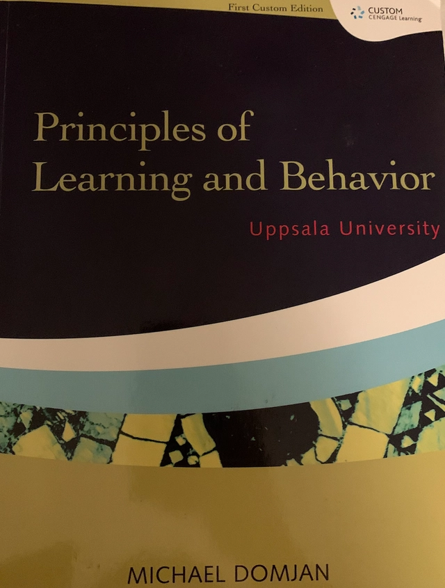 Principles of Learning and Behavior : Uppsala University; Michael Domjan; 2016