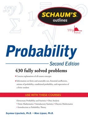 Probability; Seymour. Lipschutz, Marc. Lipson; 2011