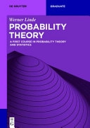 Probability Theory; Werner Linde; 2016
