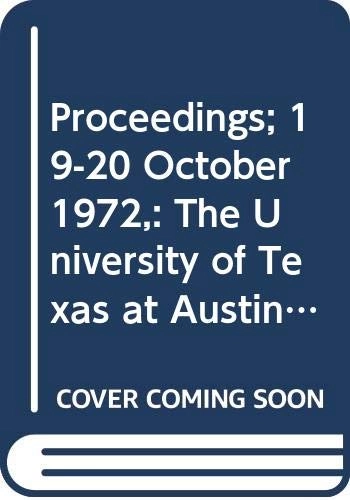  Proceedings of the conference on the numerical solution of ordinary differential equations, 19-20 October 1972, the University of Texas at Austin; A. Dold; 1974
