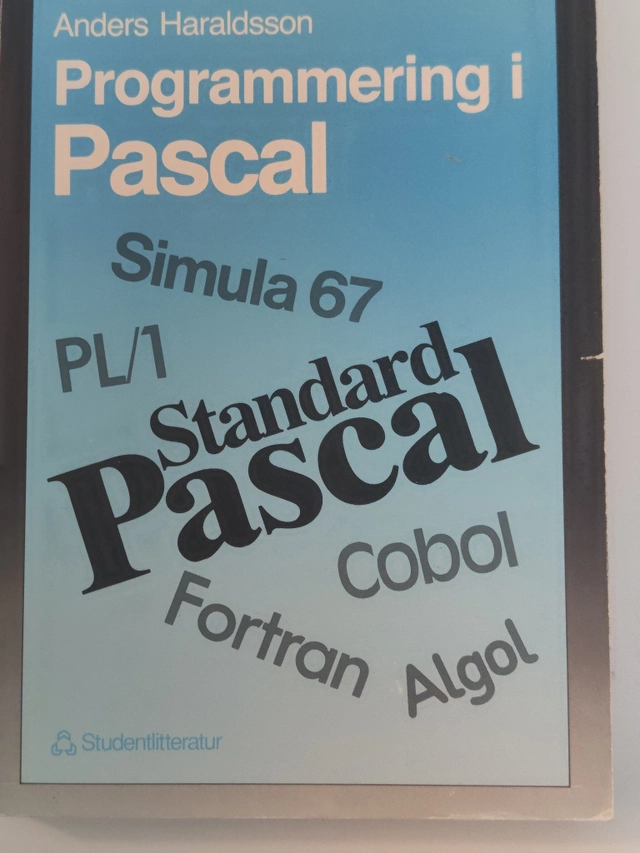 Programmering i Pascal; Anders Haraldsson; 1985