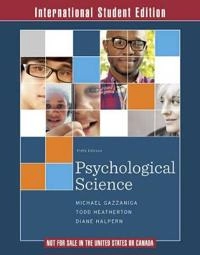 Psychological science; (Michael Saunders) Michael S. Gazzaniga; 2016
