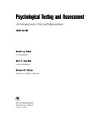 Psychological testing and assessment : an introduction to tests and measurement; Ronald Jay Cohen; 1996