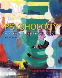 Psychology : a concise introduction; Richard A. Griggs; 2017