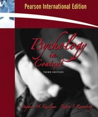 Psychology in context; Stephen Michael Kosslyn; 2006