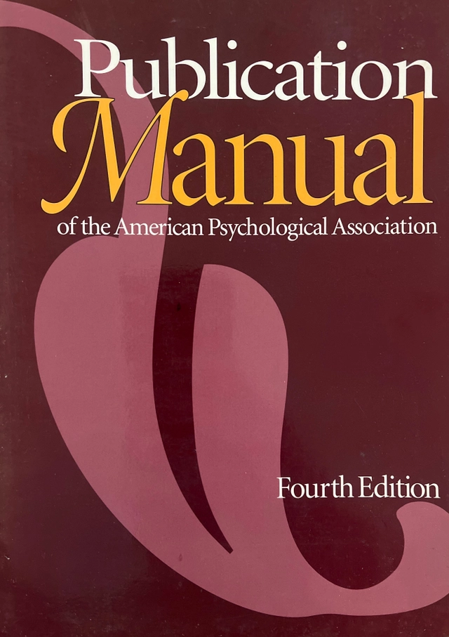 Publication manual of the American Psychological Association; American Psychological Association; 1994