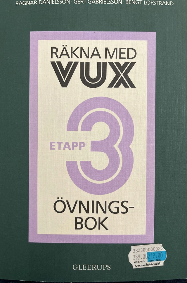 Räkna med vux; Ragnar Danielsson; 1991