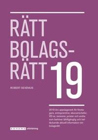 Rätt Bolagsrätt 2019; Robert Sevenius; 2019