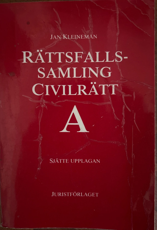 Rättsfallssamling civilrätt A; Jan Kleineman; 1989