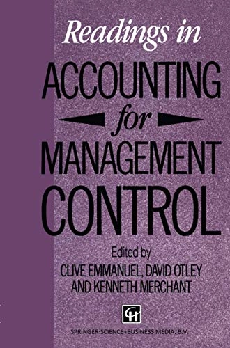 Readings in accounting for management control; Clive R. Emmanuel; 1992