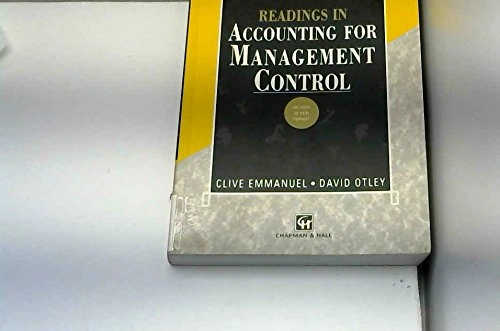 Readings in accounting for management control; Clive R. Emmanuel, David T. Otley; 1995
