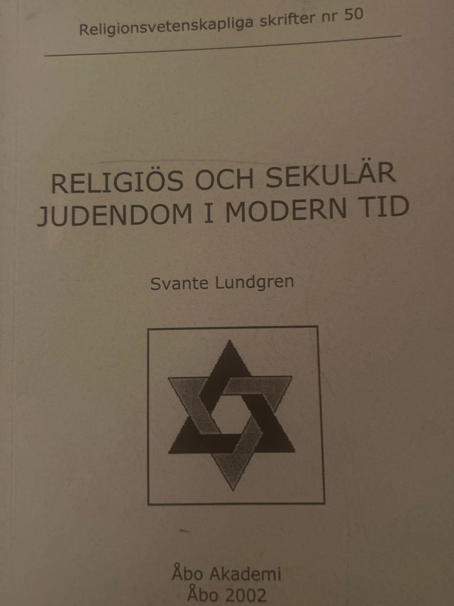 Religiös och sekulär judendom i modern tid; Svante Lundgren; 2000
