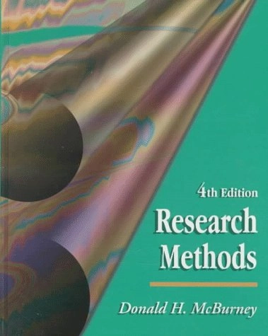 Research methods; Donald McBurney; 1998