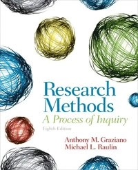 Research methods : a process of inquiry; Anthony M. Graziano; 2013