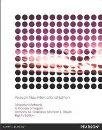 Research methods : a process of inquiry; Anthony M. Graziano; 2014