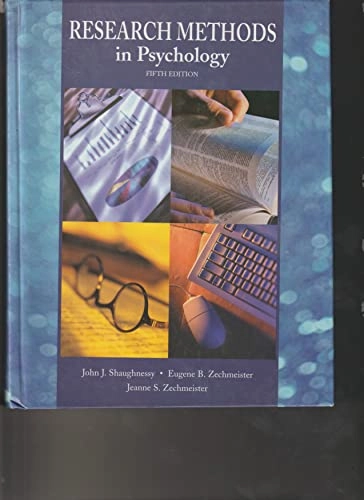 Research methods in psychology; John J. Shaughnessy; 2000