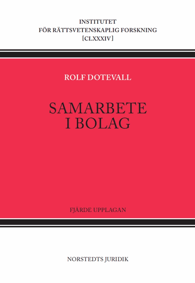 Samarbete i bolag : om personbolag; Rolf Dotevall; 2025