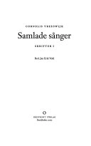 Samlade sånger (skrifter 1); Cornelis Vreeswijk; 2000