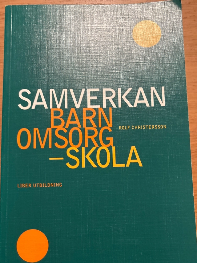 Samverkan barnomsorg-skola; förvaltningschef Rolf Christersson; 1995