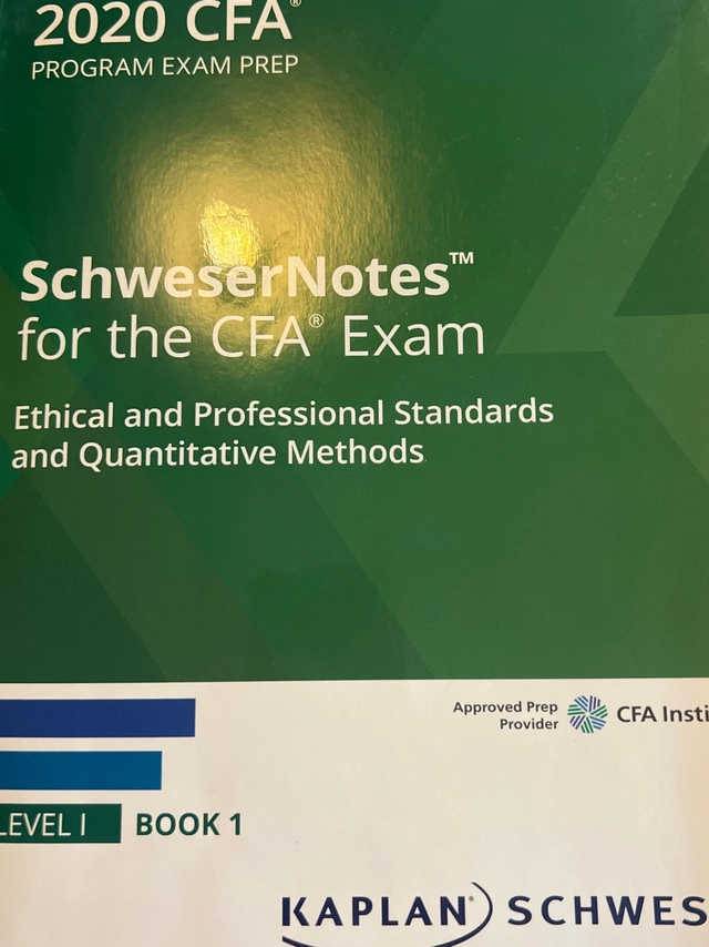 SchweserNotes for the CFA Exam level 1; Schweser; 2019
