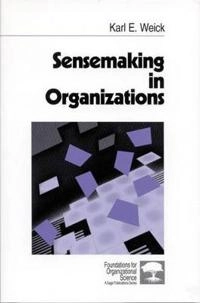 Sensemaking in organizations; Karl E. Weick; 1995