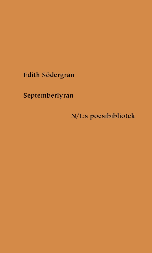Septemberlyran; Edith Södergran; 2025