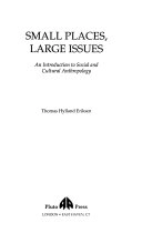 Small places, large issues : an introduction to social and cultural anthropology; Thomas Hylland Eriksen; 1995