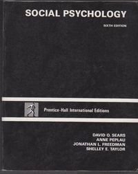 Social psychology; David O'Keefe Sears; 1988