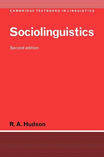 Sociolinguistics; Richard A. Hudson; 1996