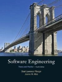 Software engineering : theory and practice; Shari Lawrence Pfleeger; 2010