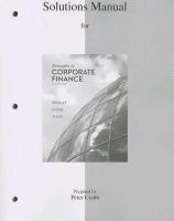 Solutions Manual to accompany Principles of Corporate Finance; Richard A Brealey; 2013