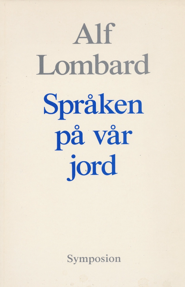 Språken på vår jord; Alf Lombard; 1993
