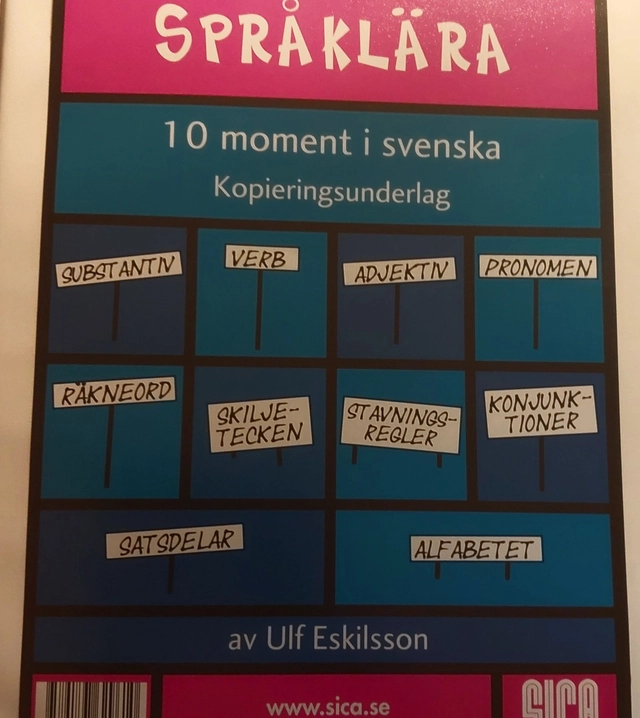 Språklära 10 moment i svenska Kopieringsunderlag; Ulf Eskilsson; 2025