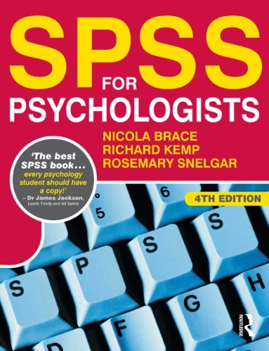 SPSS for psychologists; Nicola. Brace; 2009