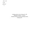 Stadsgemenskapens resurser och villkor : samhällssyn och välfärdsstrategier i Linköping 1600-1620; Annika Sandén; 2005