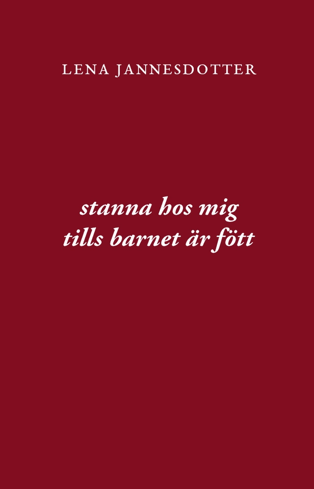 Stanna hos mig tills barnet är fött; Lena Jannesdotter; 2016