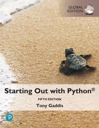 Starting out with Python; Tony Gaddis; 2022