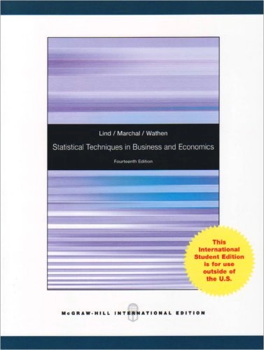 Statistical techniques in business & economics; Douglas A. Lind; 2010